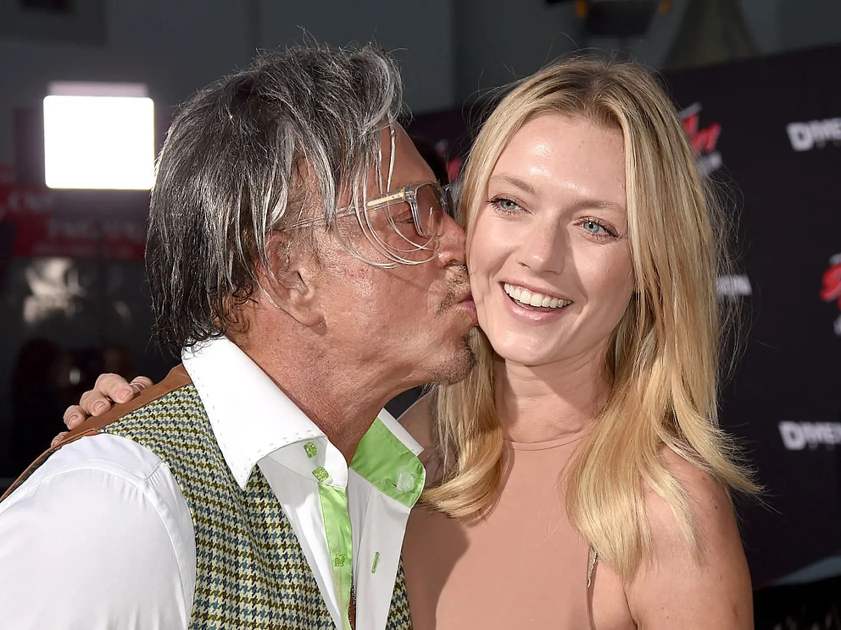 Mickey Rourke s priateľkou, ruskou modelkou Anastassijou Makarenko.