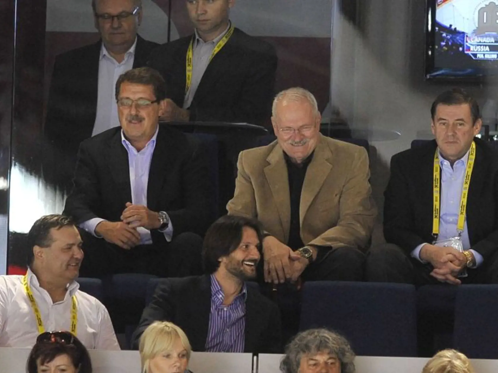 Archívne foto. Predseda NRSR Pavol Paška, prezident SR Ivan Gašparovič a prezident SZĽH Juraj Široký,