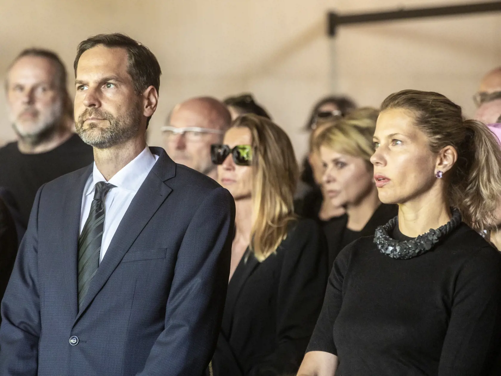 Na snímke je posledná rozlúčka s podnikateľom Fedorom Flašíkom v bratislavskom krematóriu, ktorá sa konala v piatok 3.5 2024. Na fotke je slovenský komunálny politik Rudolf Kusý.