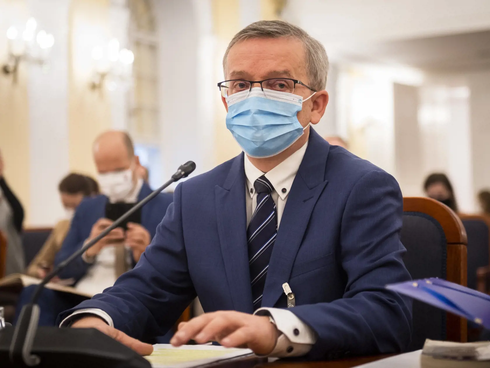Na snímke kandidát na generálneho prokurátora Jozef Čentéš počas schôdze Ústavnoprávneho výboru NR SR, ktorý vypočúva kandidátov na generálneho prokurátora SR v historickej budove NR SR na Župnom námestí v Bratislave vo štvrtok 19. novembra 2020. FOTO TASR - Jaroslav Novák