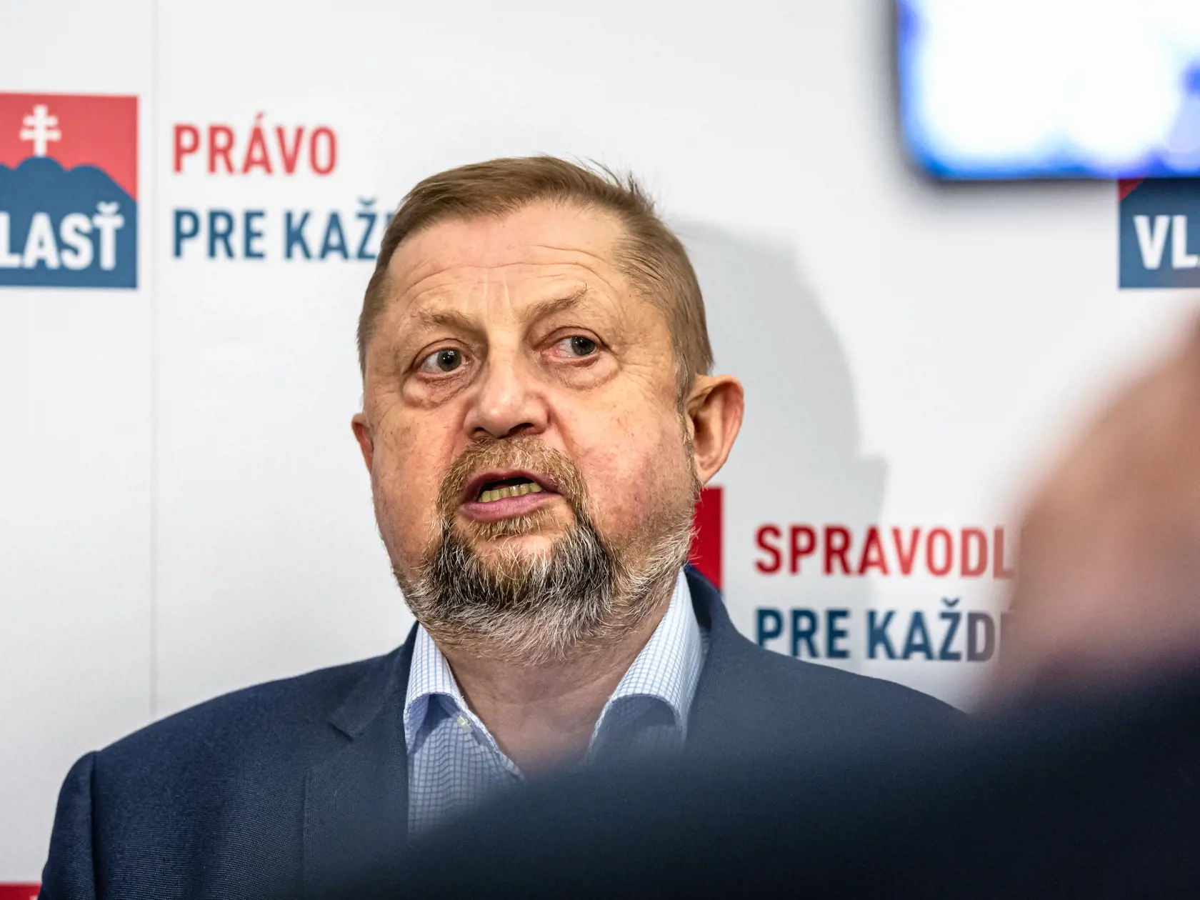 Na snímke v centrále politickej strany Vlasť počas volebnej noci do Národnej rady Slovenskej republiky, 29.2.2020.