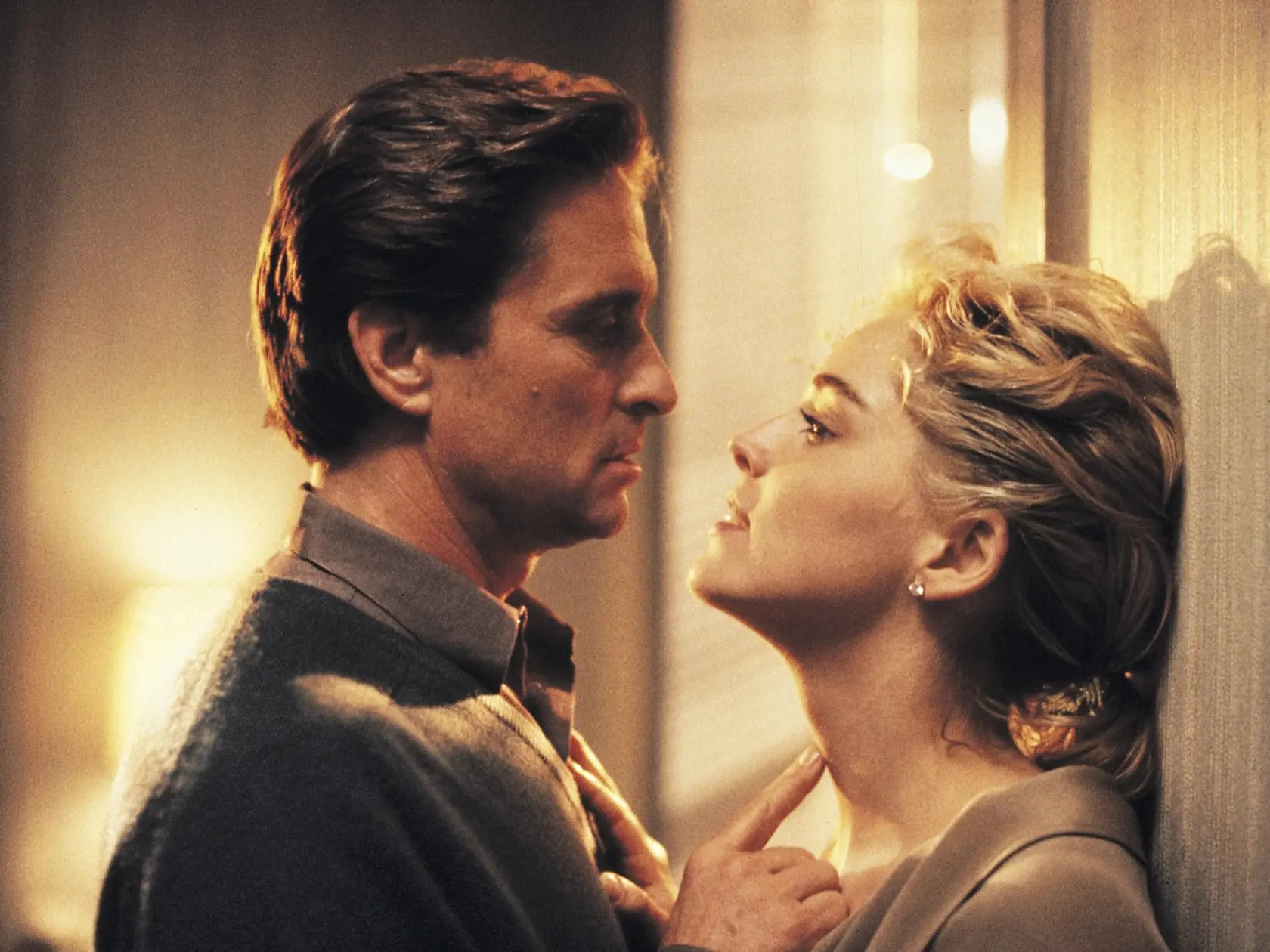 Sharon Stone v Základnom inštinkte (1992).
