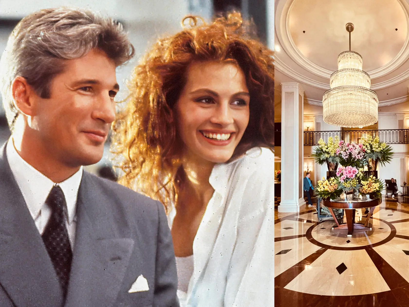 Foyer hotela z filmu Pretty Woman dýcha luxusom.