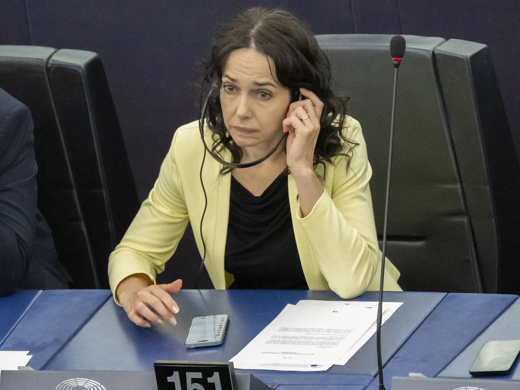 Na snímke slovenská europoslankyňa Miriam Lexmann (KDH) počas ustanovujúcej plenárnej schôdze Európskeho parlamentu po júnových voľbách v utorok 16. júla 2024 v Štrasburgu. Poslanci v utorok a v stredu zvolia predsedu EP najbližšieho 2,5 roka, ako aj 14 podpredsedov a piatich kvestorov. FOTO TASR - Martin Baumann