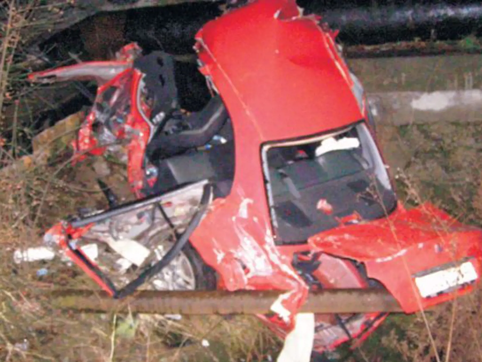 December 2008: Takto skončilo auto s Hugom Hrycom († 22).