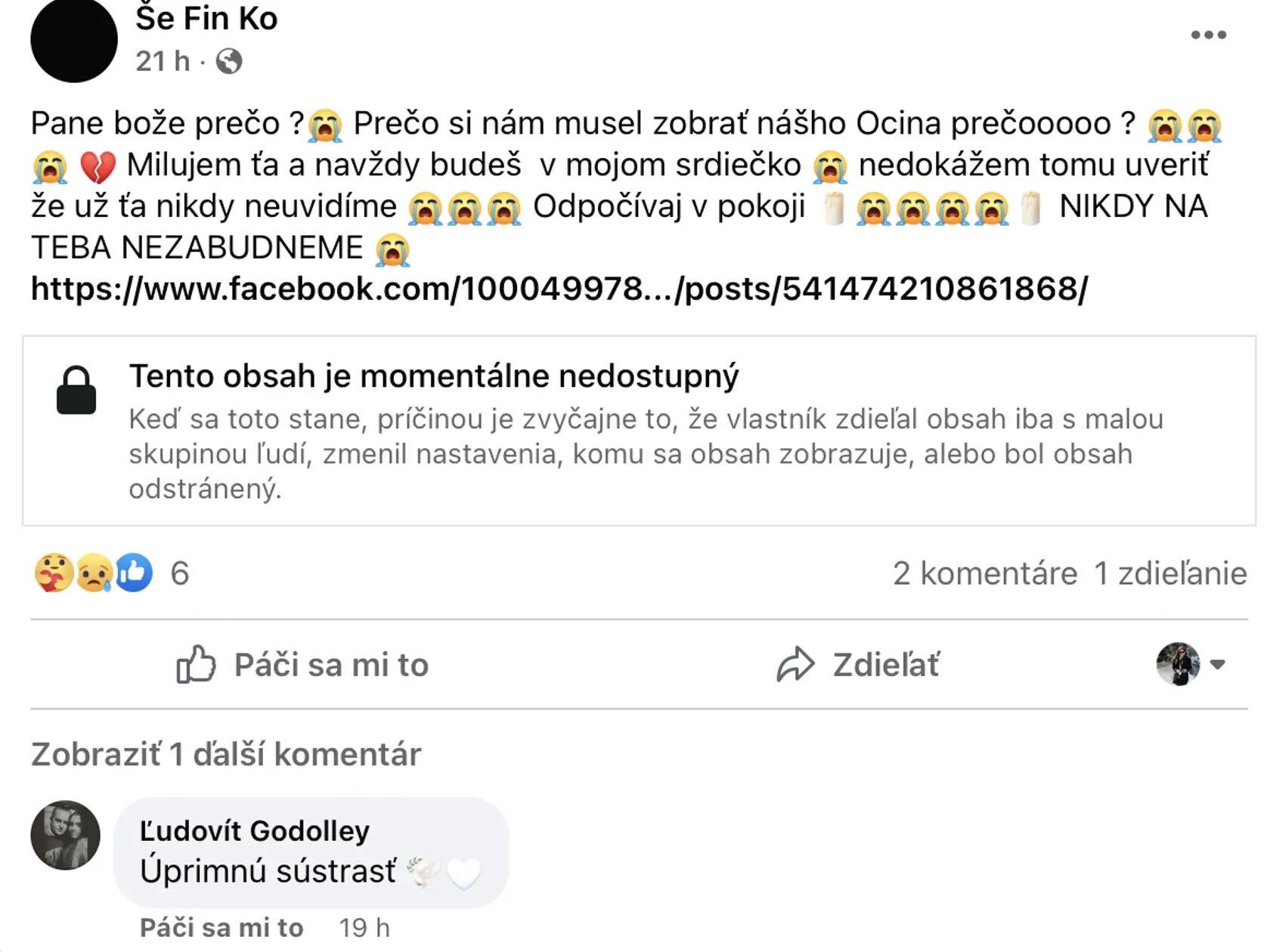 Srdcervúce vyznanie syna Tomáša.