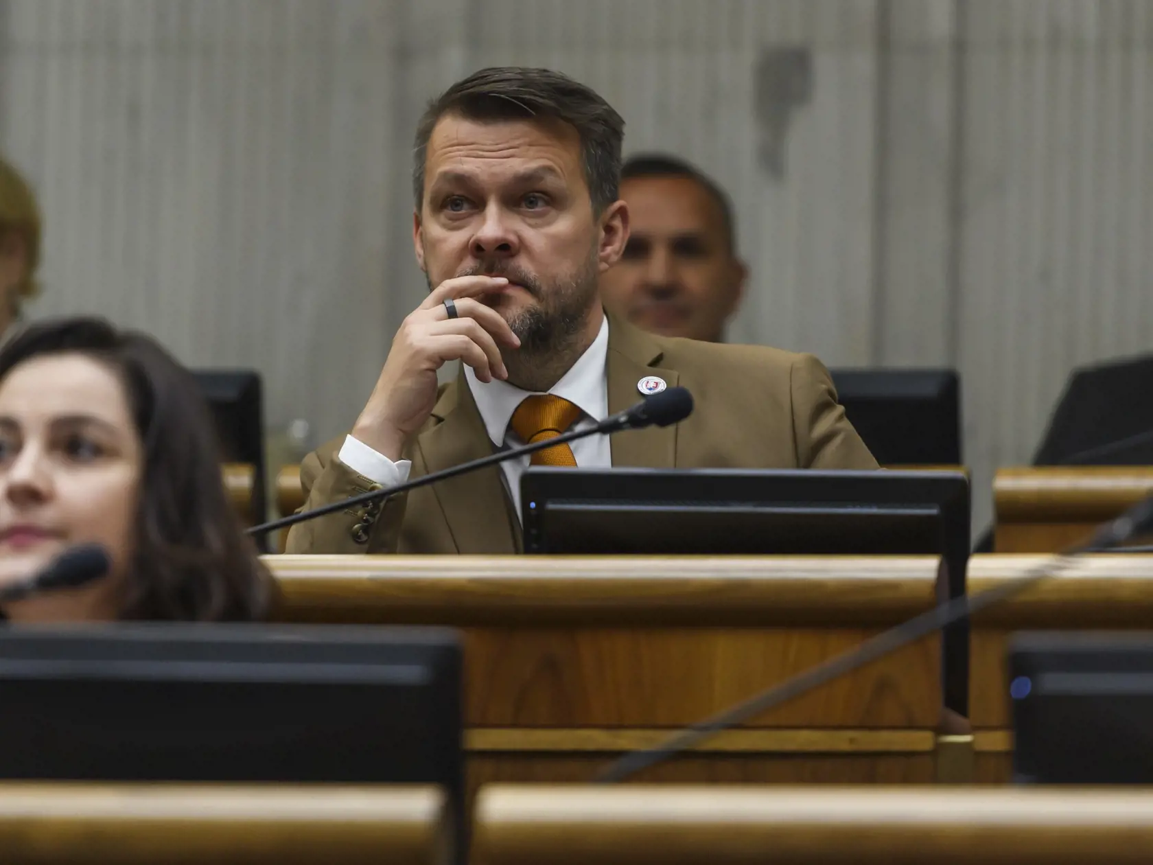 Na snímke poslanec NR SR Samuel Migaľ (Hlas-SD) počas 12. schôdze NRSR v Bratislave 16. apríla 2024. FOTO TASR - Jaroslav Novák