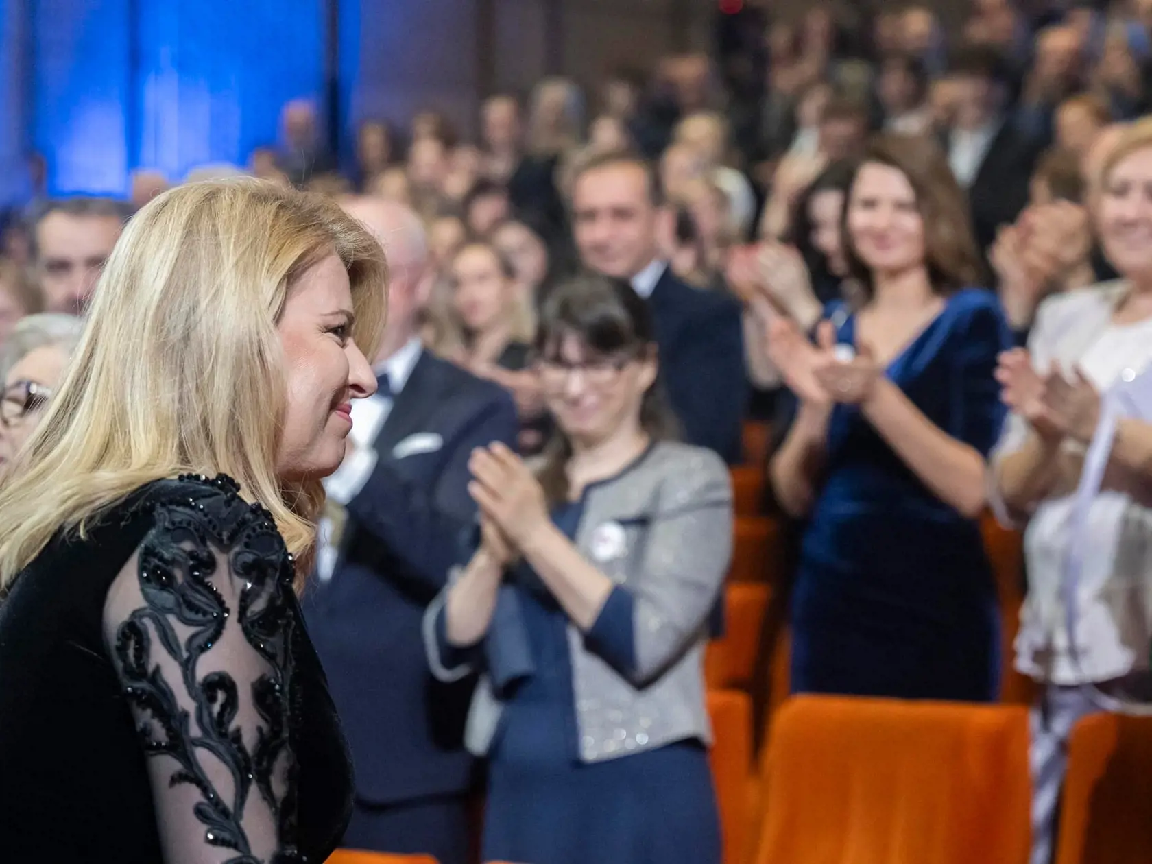 Zuzana Čaputová počas odovzdávania cien Slnko v sieti.