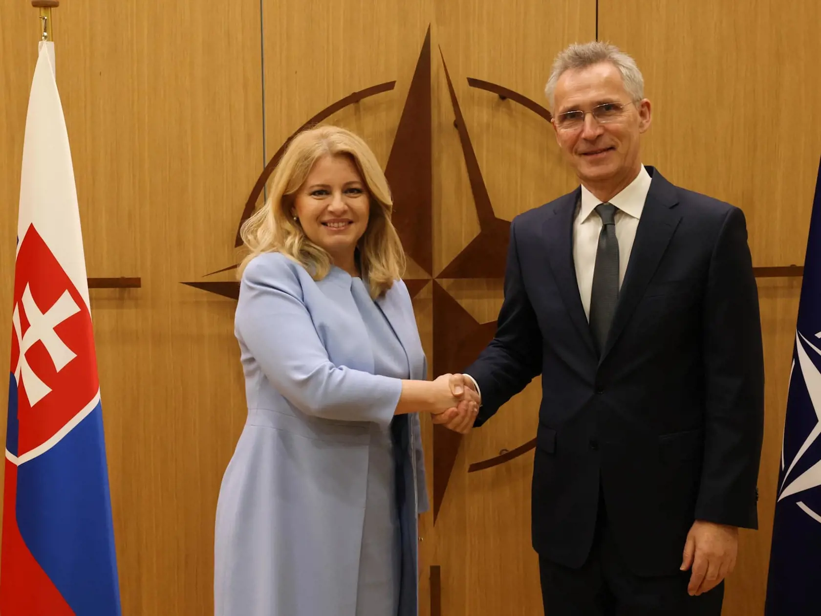 Zuzana Čaputová a Jens Stoltenberg.