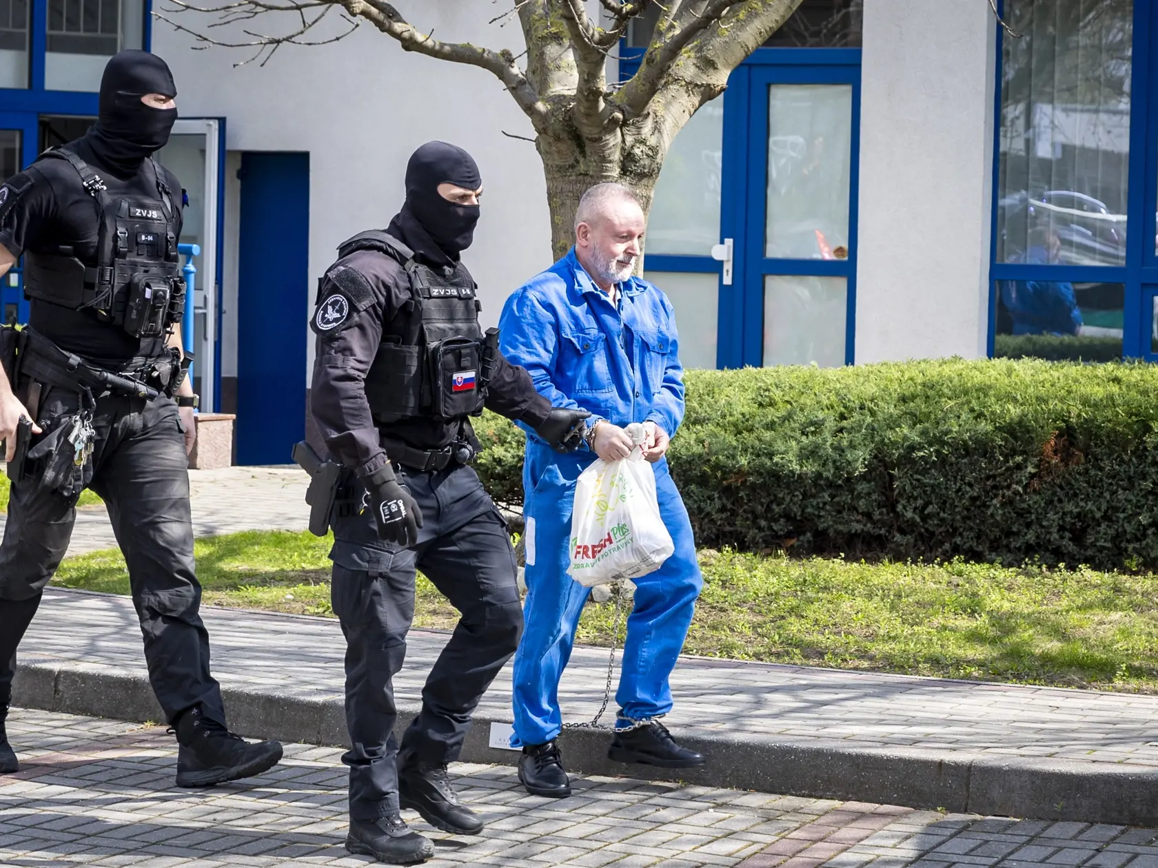Na snímke je Robert Lališ alias Kýbel na Najvyššom súde SR v Bratislave. 