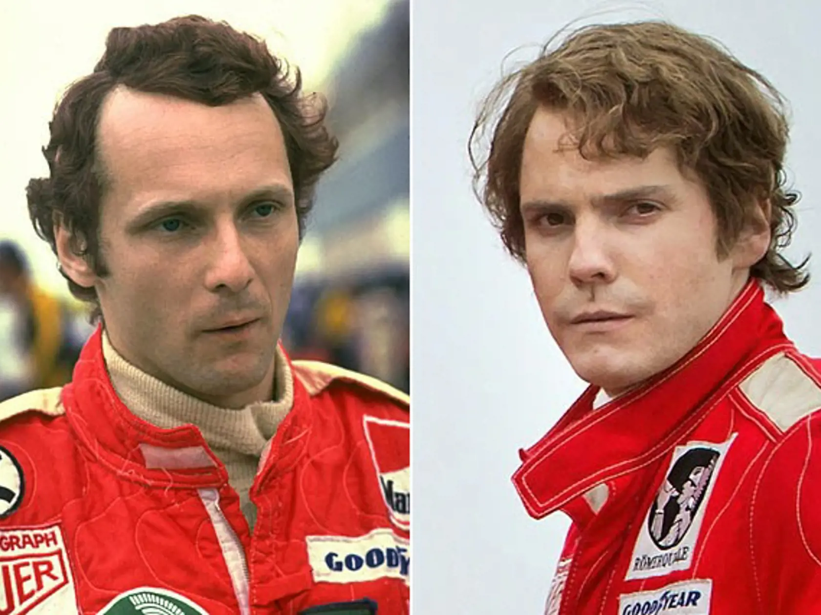 Daniel Brühl ako Niki Lauda v Rivaloch, 2013