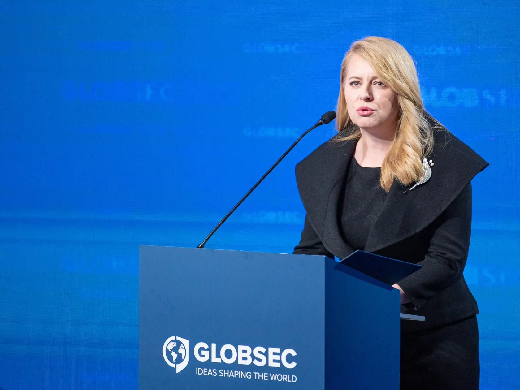 Na archívnej snímke prezidentka SR Zuzana Čaputová rečnila na bezpečnostnej konferencii Globsec Bratislava Forum 2022 v Bratislave.