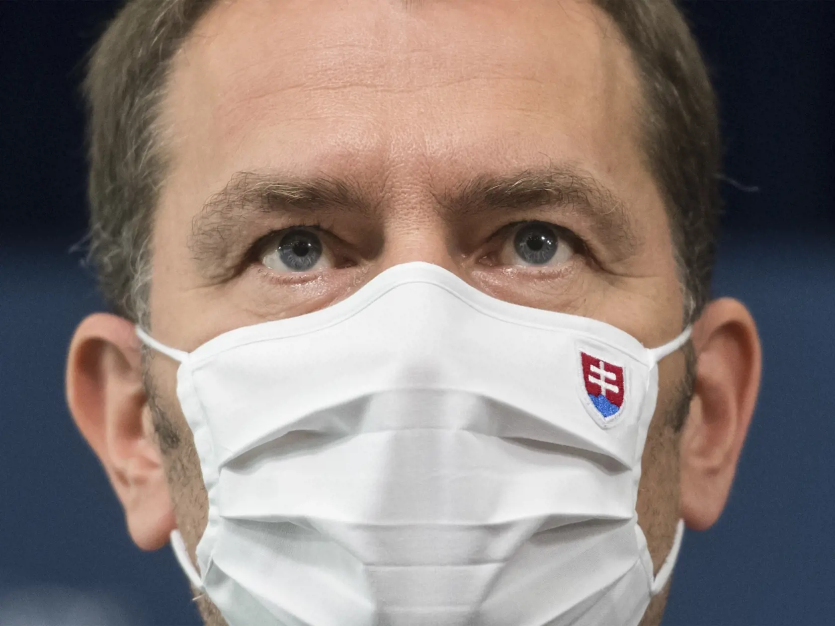 Na snímke predseda vlády SR Igor Matovič počas tlačovej konferencie po skončení 130. zasadnutia Bezpečnostnej rady vlády SR 20. októbra 2020 v Bratislave. TASR - Martin Baumann