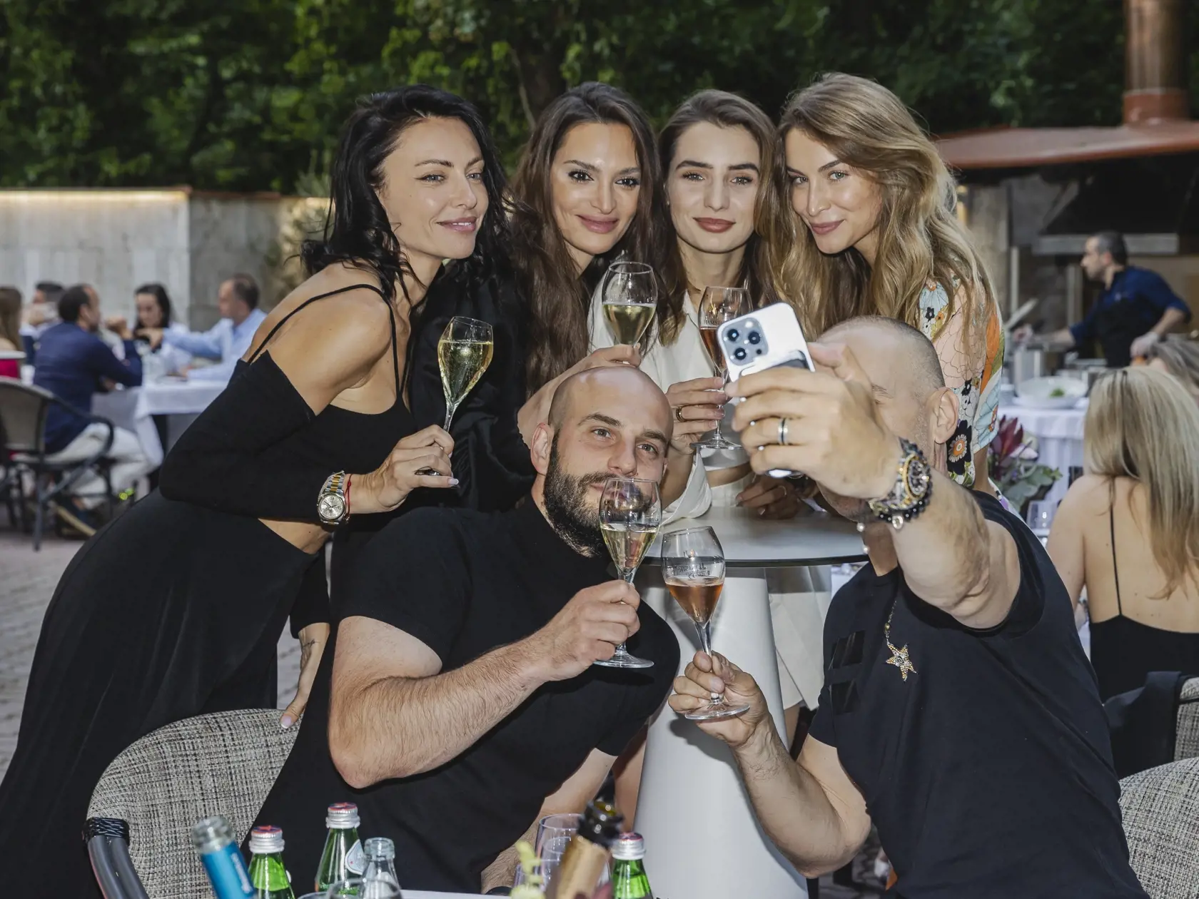 Počas otvorenia letnej sezóny v reštaurácií Di Andrea v Bratislave.