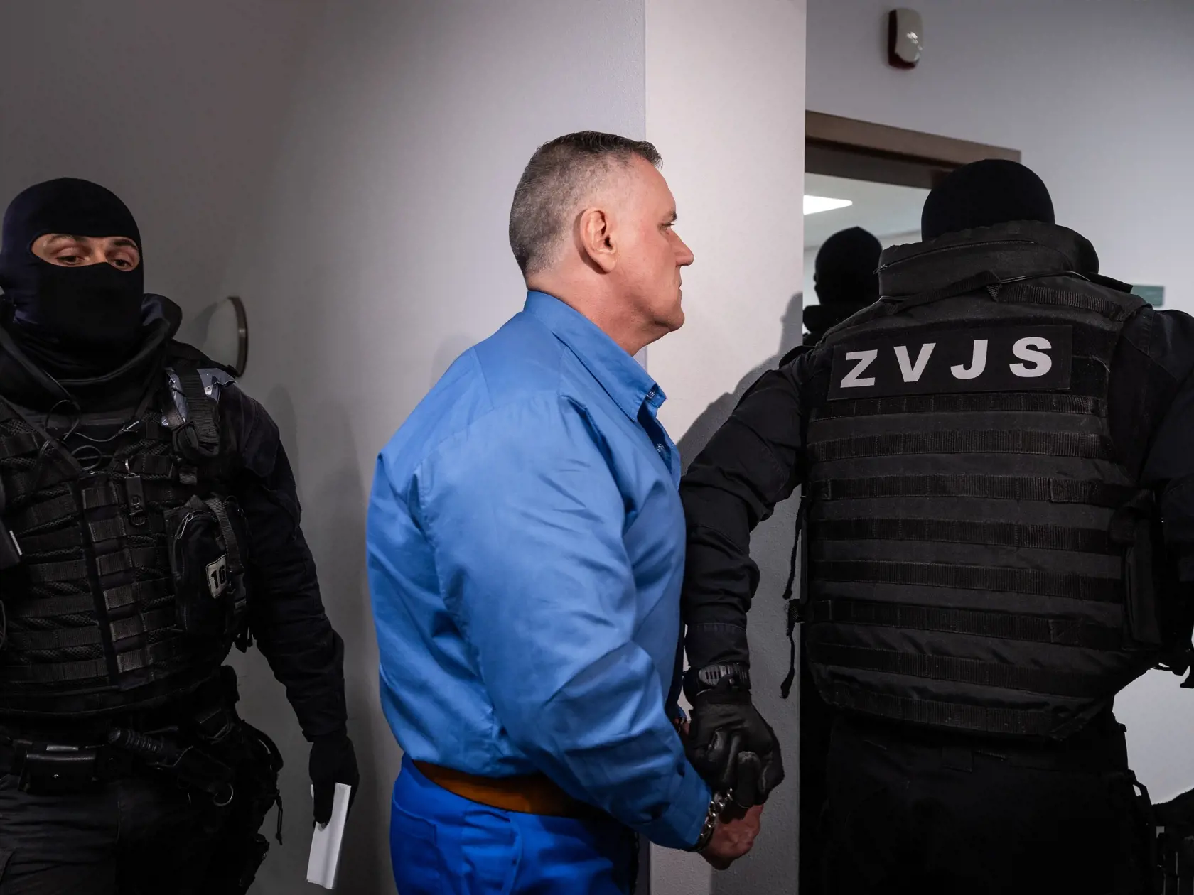 Rozhodovanie o podmienečnom prepustení mafiána Mikuláša Černáka na slobodu na Okresnom súde Trnava v Piešťanoch. Na snímke Mikuláš Černák.