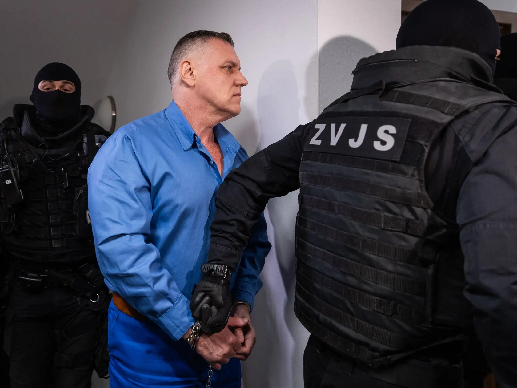 Rozhodovanie o podmienečnom prepustení mafiána Mikuláša Černáka na slobodu na Okresnom súde Trnava v Piešťanoch. Na snímke Mikuláš Černák.