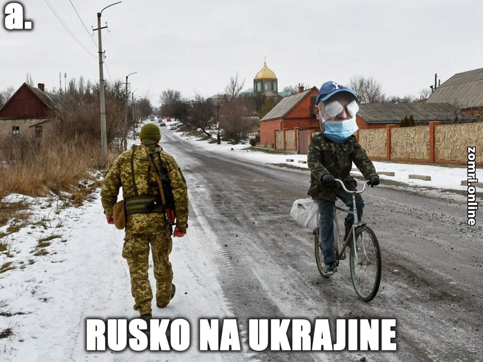 Rusko vraj nevidí na svojej agresii na Ukrajine nič zlé. Na snímke je ale Pavol Rusko, ktorý sa na jedno pojednávanie nedostavil, lebo ho vraj neznámy páchateľ oblial kyselinou a má preto zalepené oči.