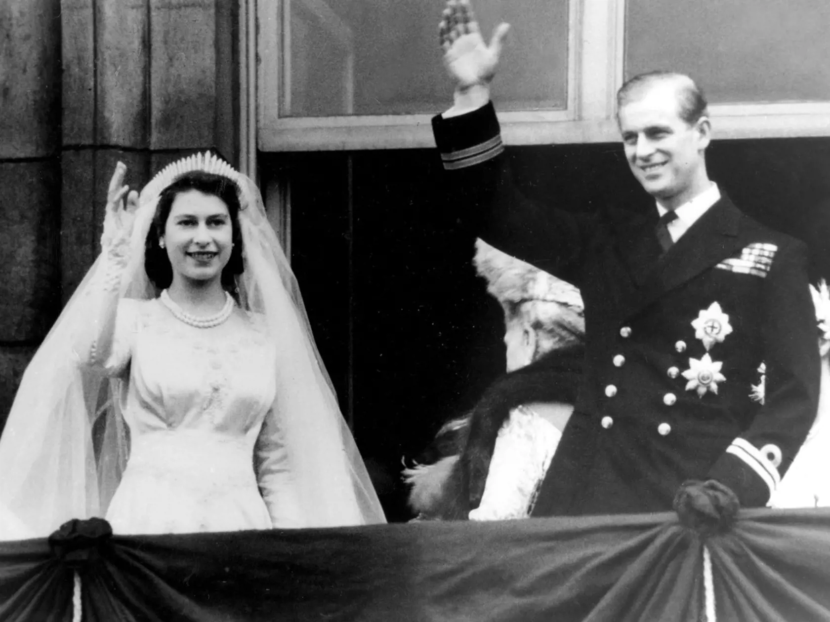 The Duke of Edinburgh  with his bride HR