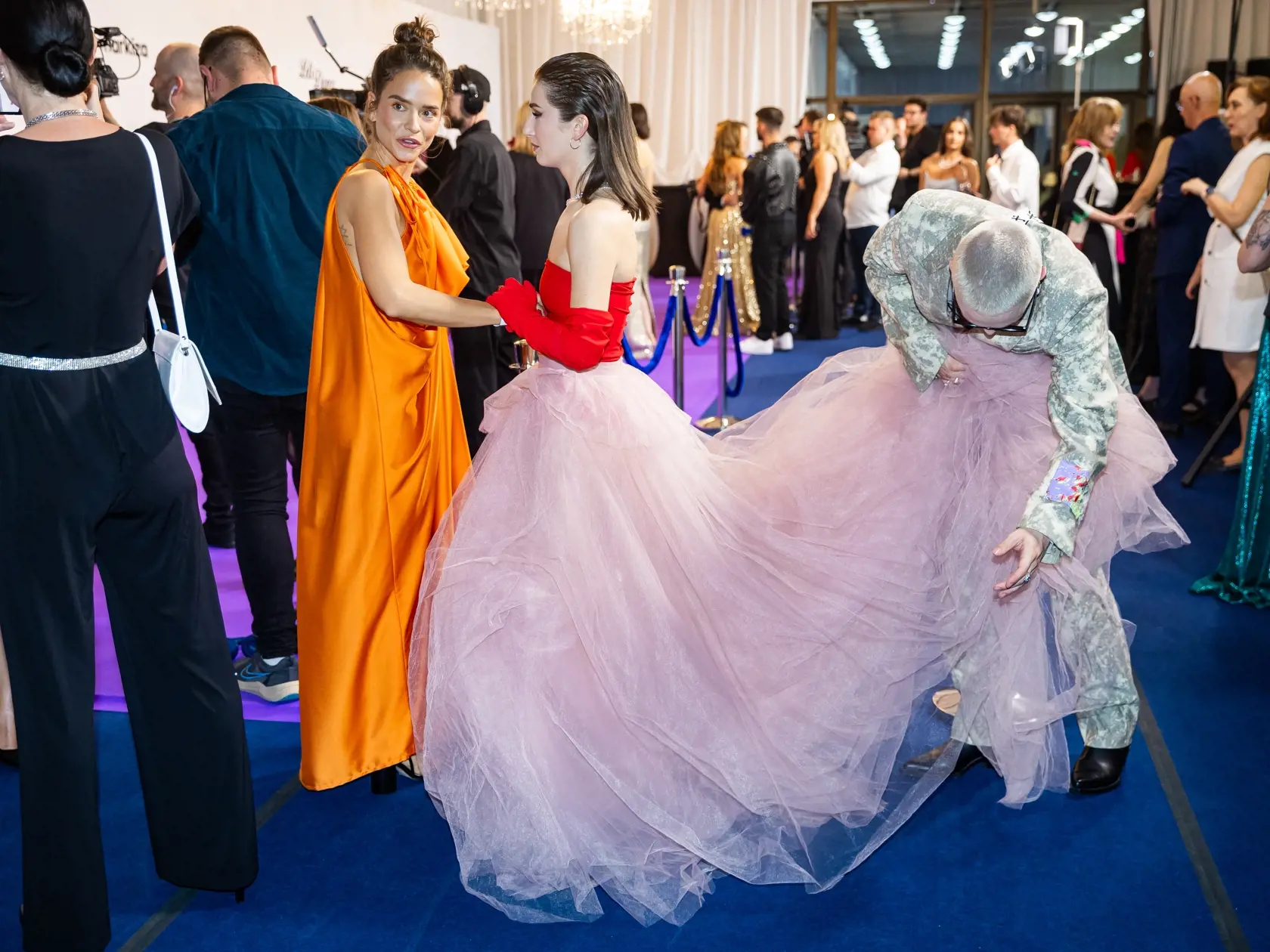 Finále tanečnej súťaže celebrít “LET’S DANCE 2024” v Bratislave. Na snímke Petra Dubayová a Kristína Svarinská.