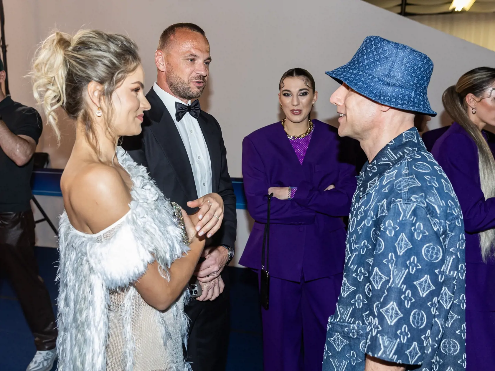 Finále tanečnej súťaže celebrít “LET’S DANCE 2024” v Bratislave. Na snímke manželia Gáboríkovci a Miňo Kereš. 