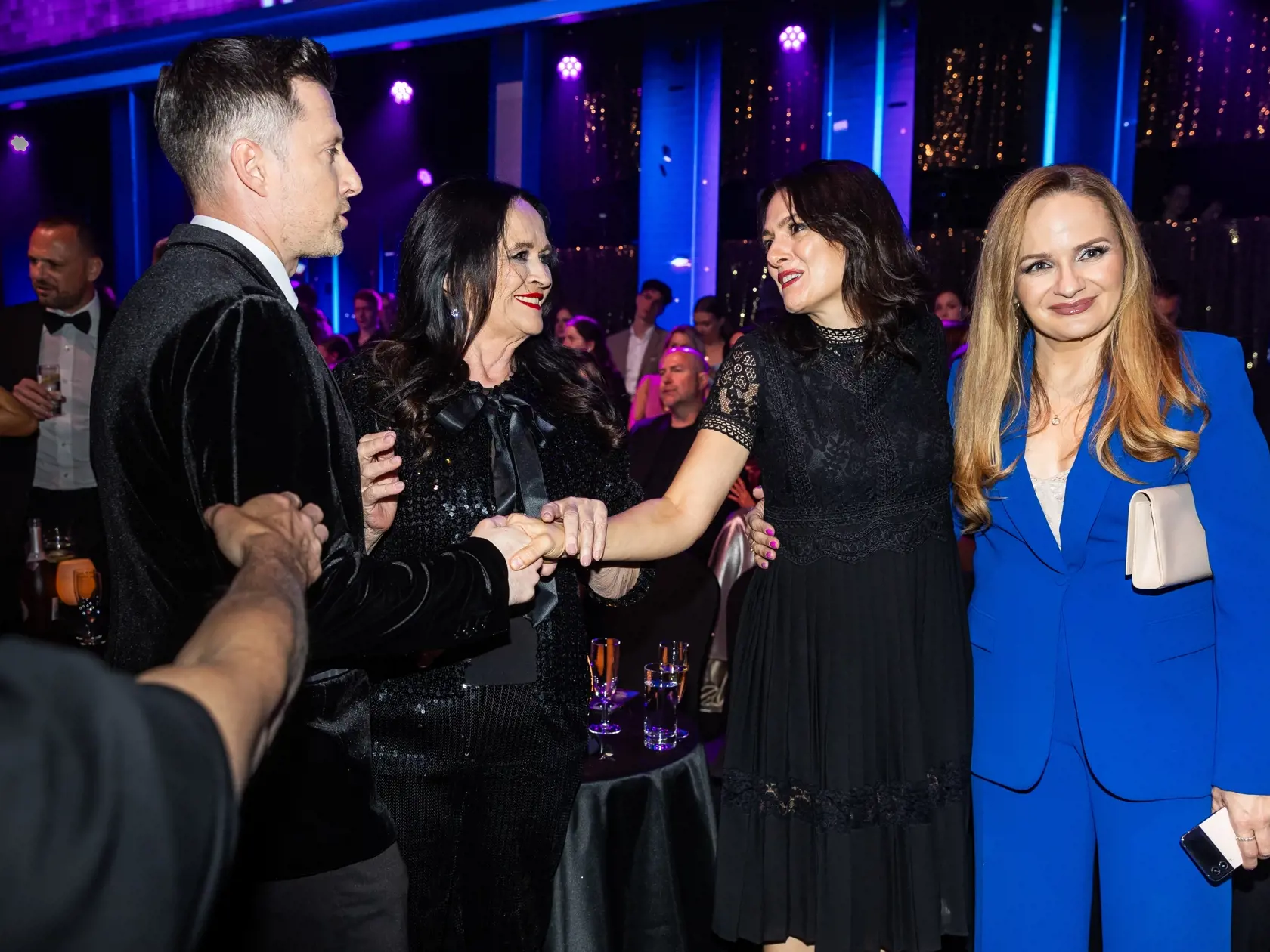 Finále tanečnej súťaže celebrít “LET’S DANCE 2024” v Bratislave. Na snímke Hana Gregorová, Zuzana Kubovčíková Šebová, Klára Issová a Robert Pavlík.