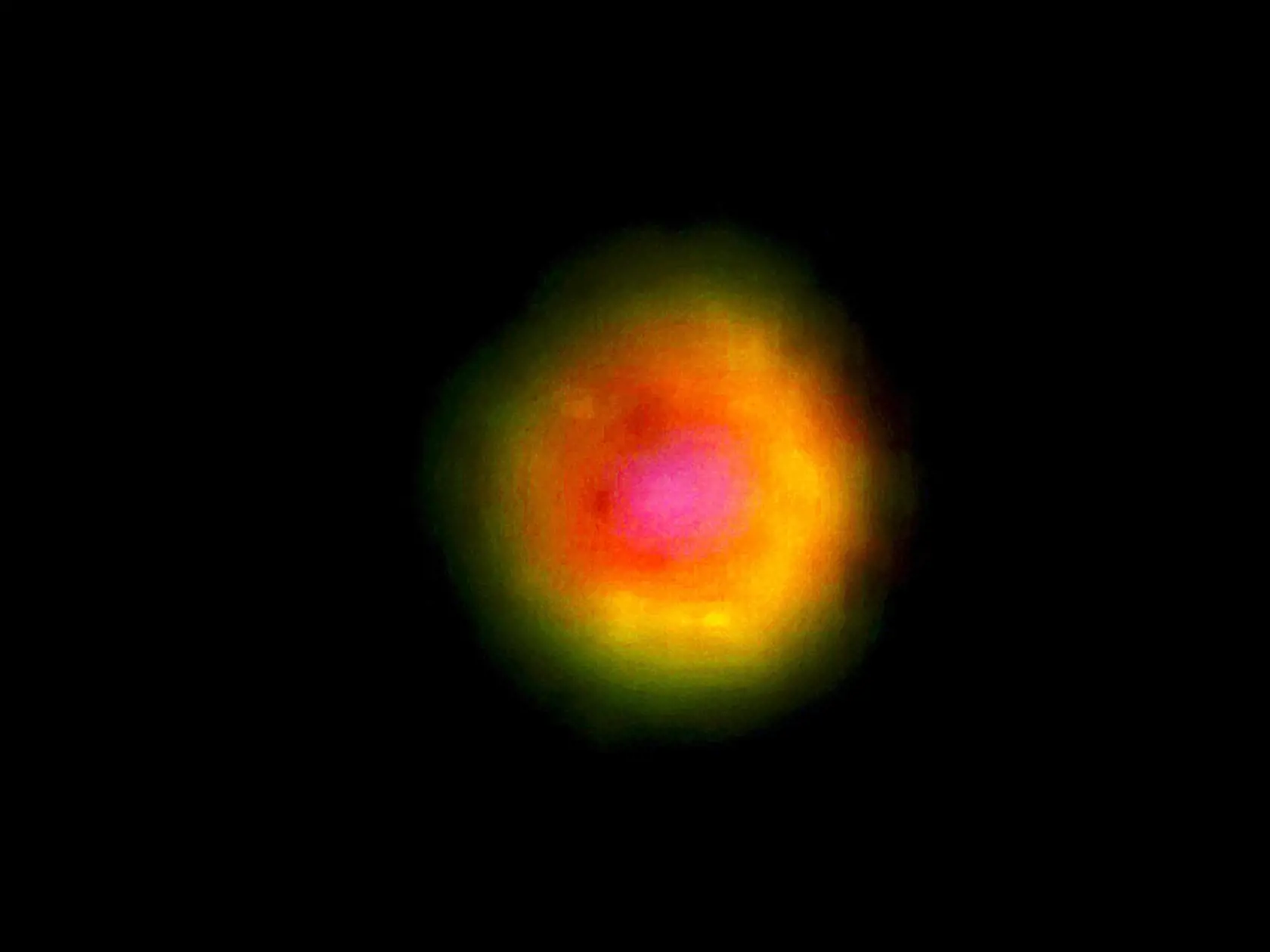 Takto fotografka zo Zeme zachytila planétu Jupiter.