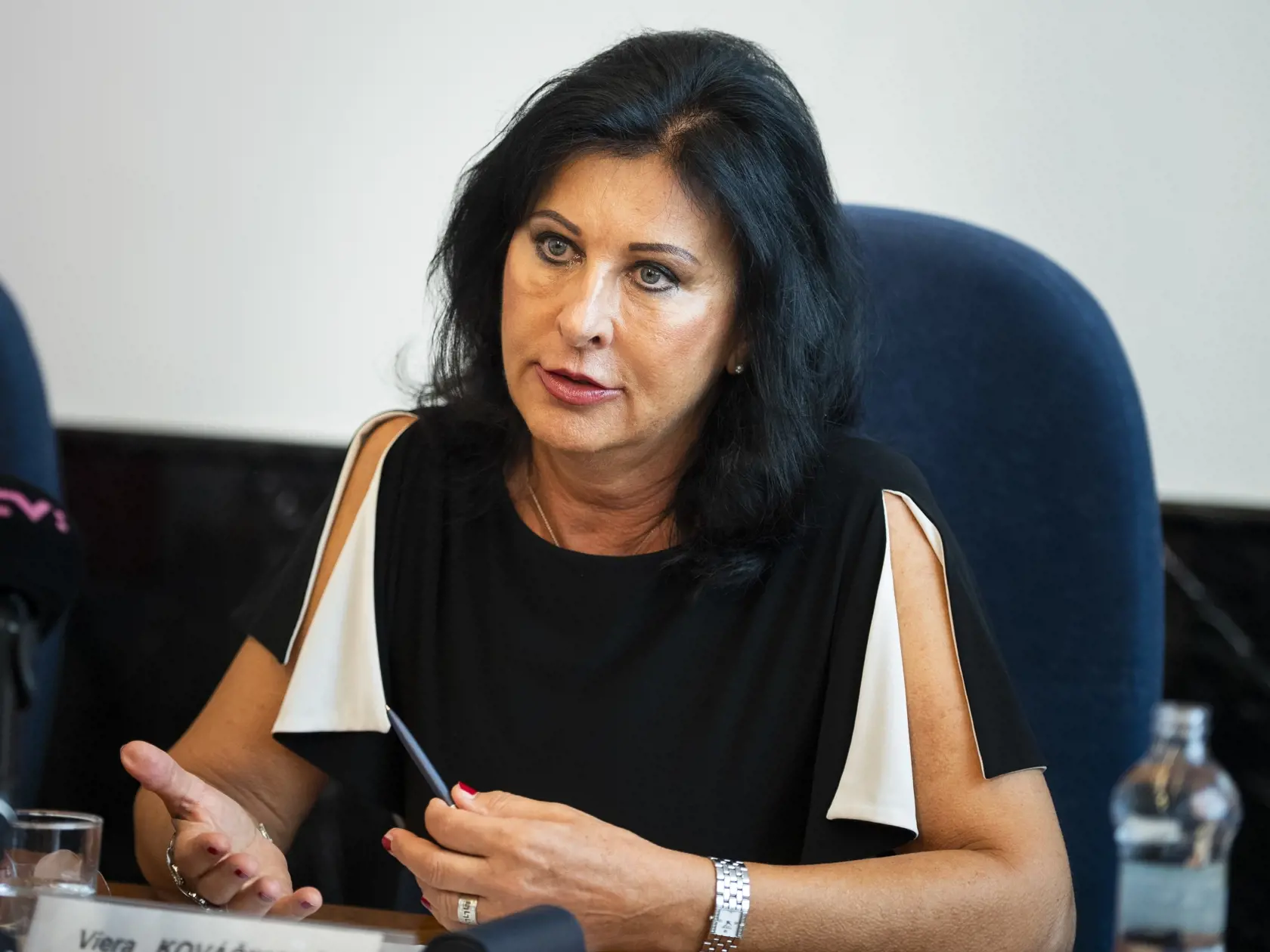 Na snímke prvá námestníčka generálneho prokurátora SR Viera Kováčiková počas tlačovej konferencie k aktuálnym informáciam týkajúcich sa rezortu prokuratúry v Bratislave 12. augusta 2020. FOTO TASR - Jaroslav Novák
