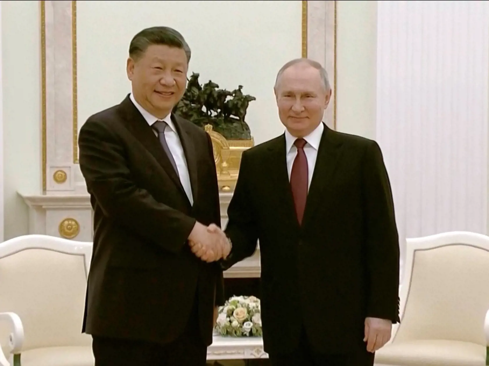 Putin privítal Si Ťin-pchinga, v Kremli 20. marca 2023.