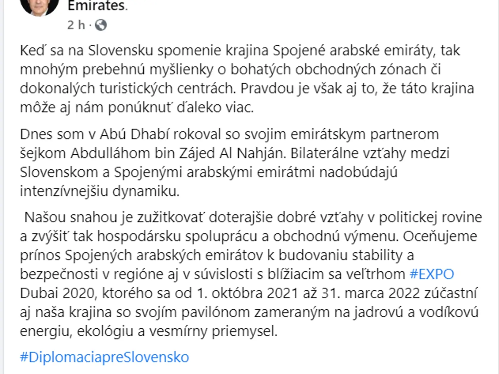 Celé znenie statusu