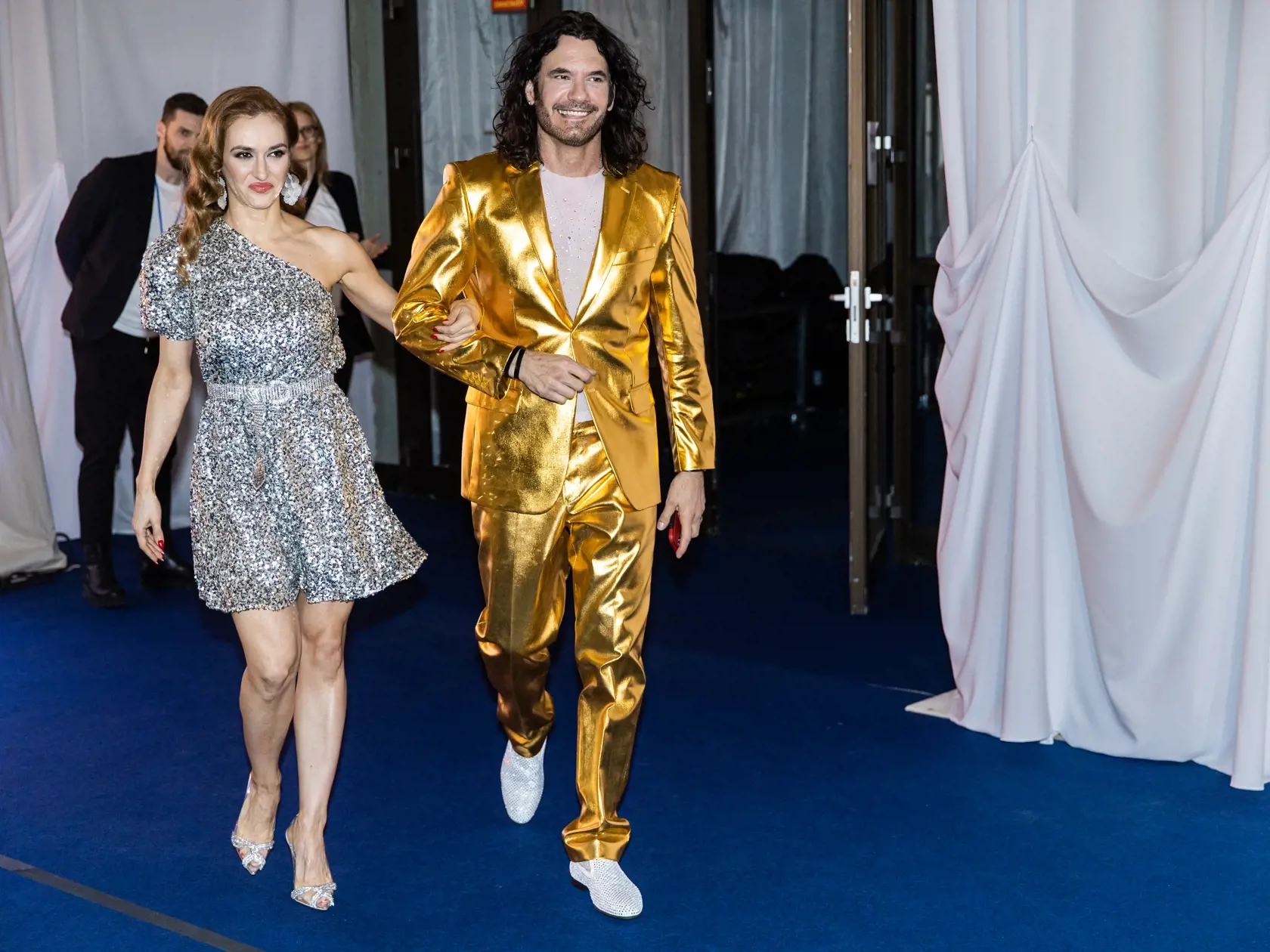 Predstavenie párov tanečnej šou "Let's Dance 2023" v Bratislave. Na snímke Mario Cimarro a Vanda Poláková.