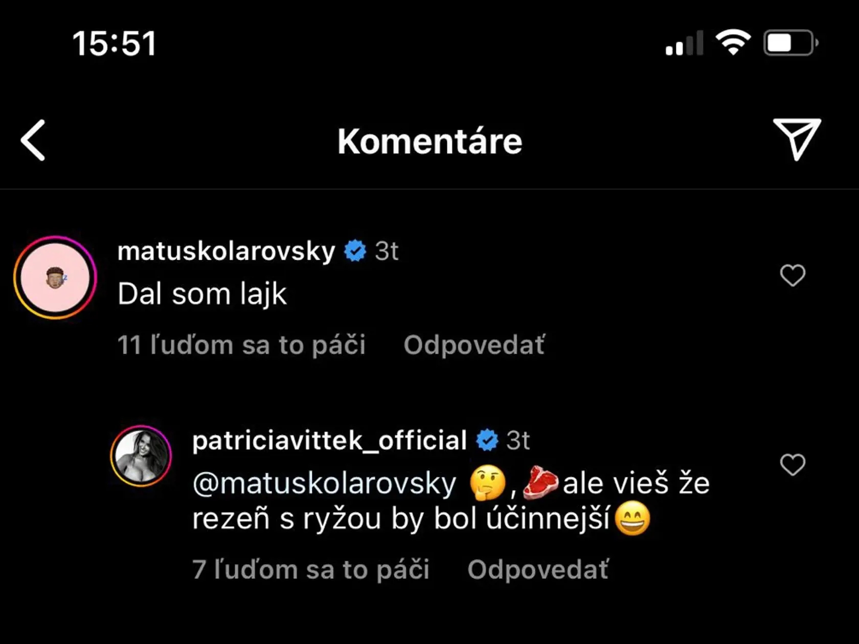 Matúš Kolárovský sa dožadoval pozornosti u mladej Vittekovej. Mame Patricii to však neuniklo.