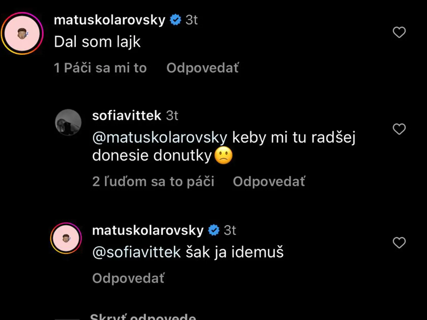 Matúš Kolárovský sa dožadoval pozornosti u mladej Vittekovej. Mame Patricii to však neuniklo.
