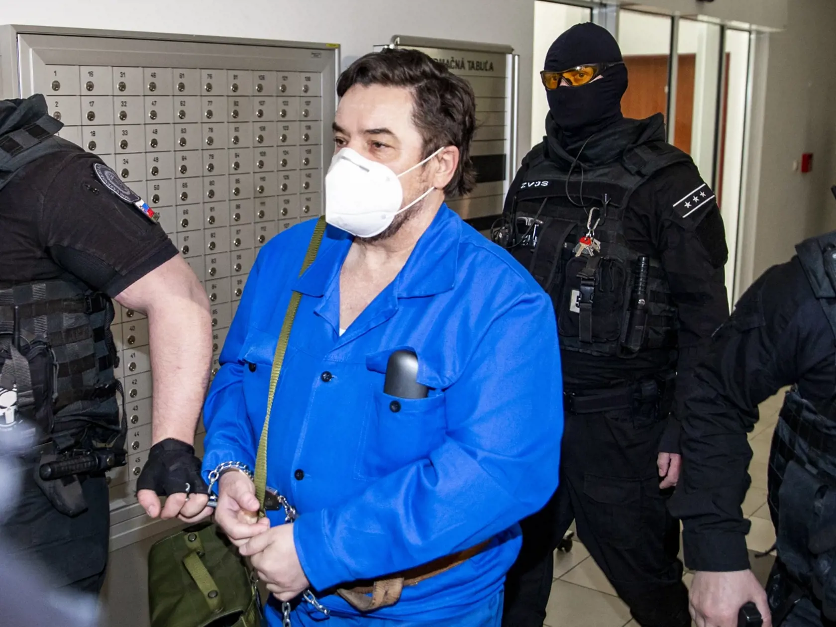 Pojednávanie v prípade vrážd Jána Kuciaka a Martiny Kušnírovej na Špecializovanom trestnom súde v Pezinku.  Na snímke je Marián Kočner. 
