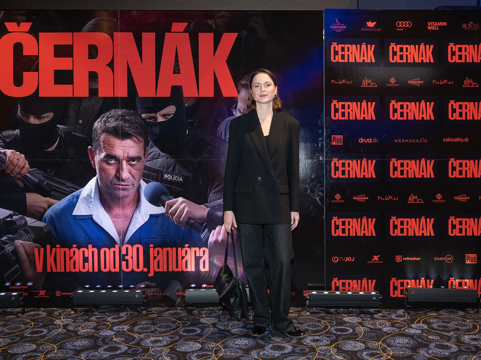 Rebeka Poláková na slávnostnej premiére filmu ČERNÁK.