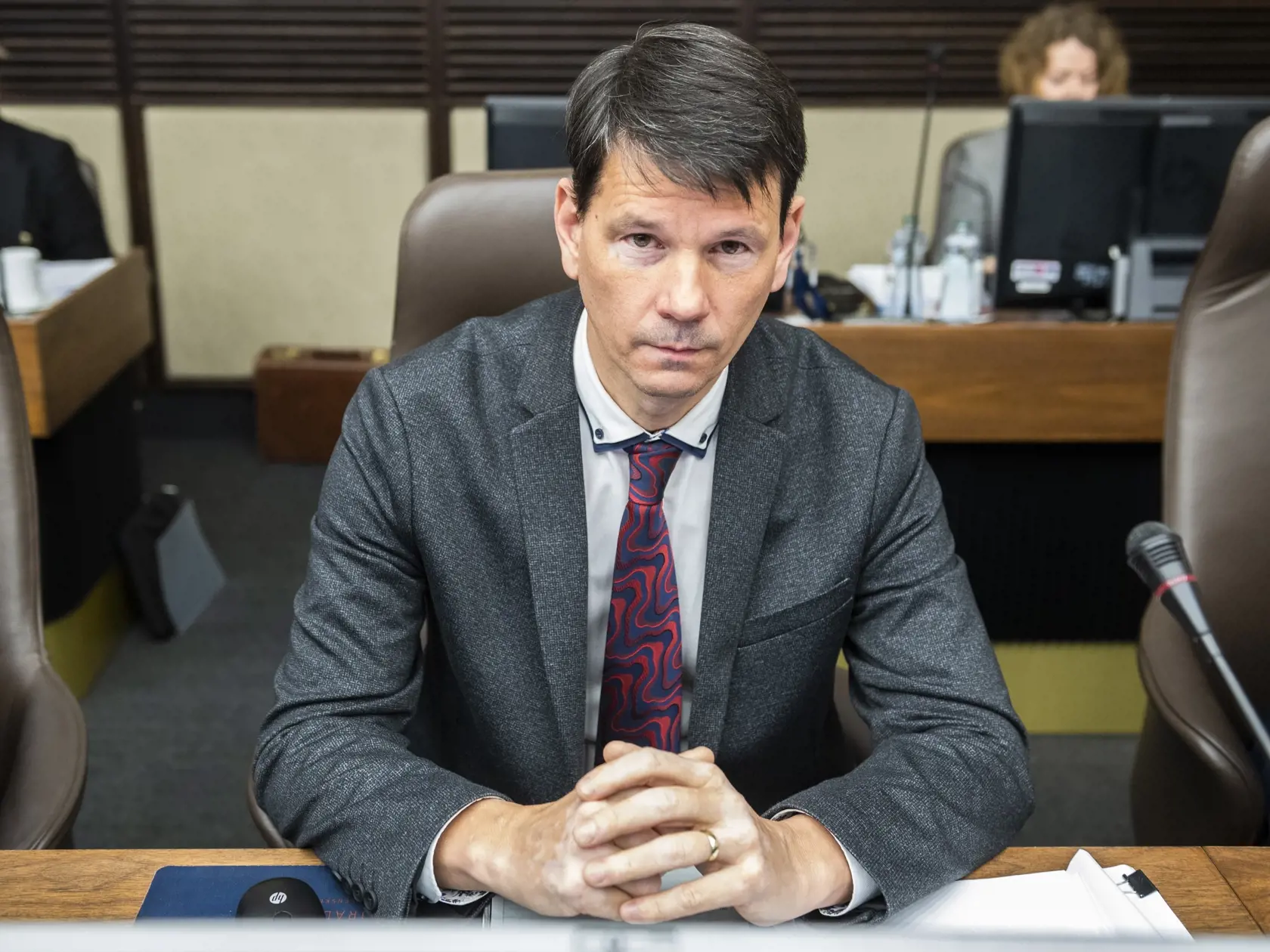 Na snímke štátny tajomník Ministerstva zdravotníctva SR Michal Palkovič počas rokovania 140. schôdze vlády SR v Bratislave v stredu 15. marca 2023. FOTO TASR - Jaroslav Novák