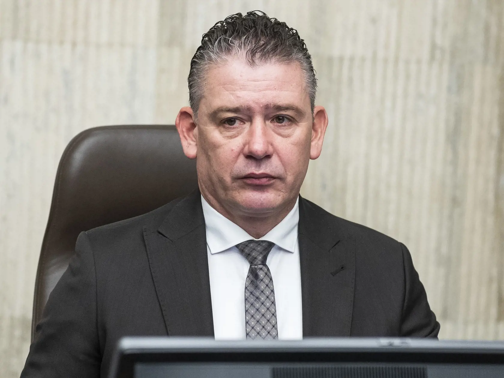 Na snímke dočasne poverený minister vnútra SR Roman Mikulec (OĽaNO) počas rokovania 140. schôdze vlády SR v Bratislave v stredu 15. marca 2023. FOTO TASR - Jaroslav Novák