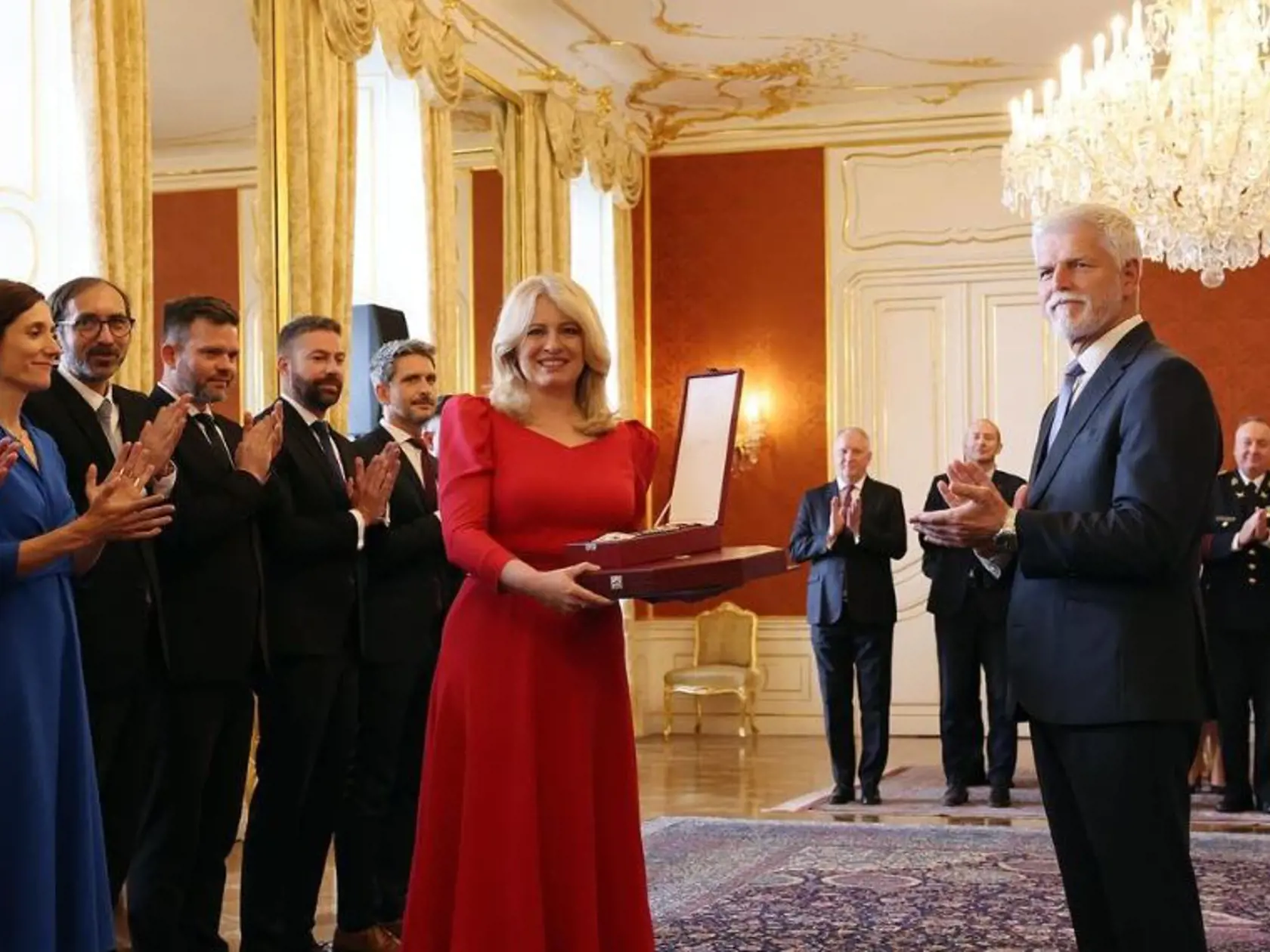 Rozlúčka so Zuzanou Čaputovou v Prahe.