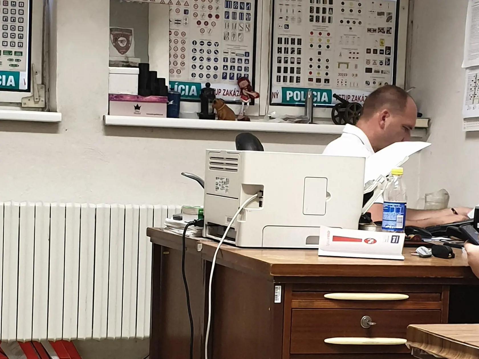 Záber z polície, ktorý zverejnila Natália Blahová.