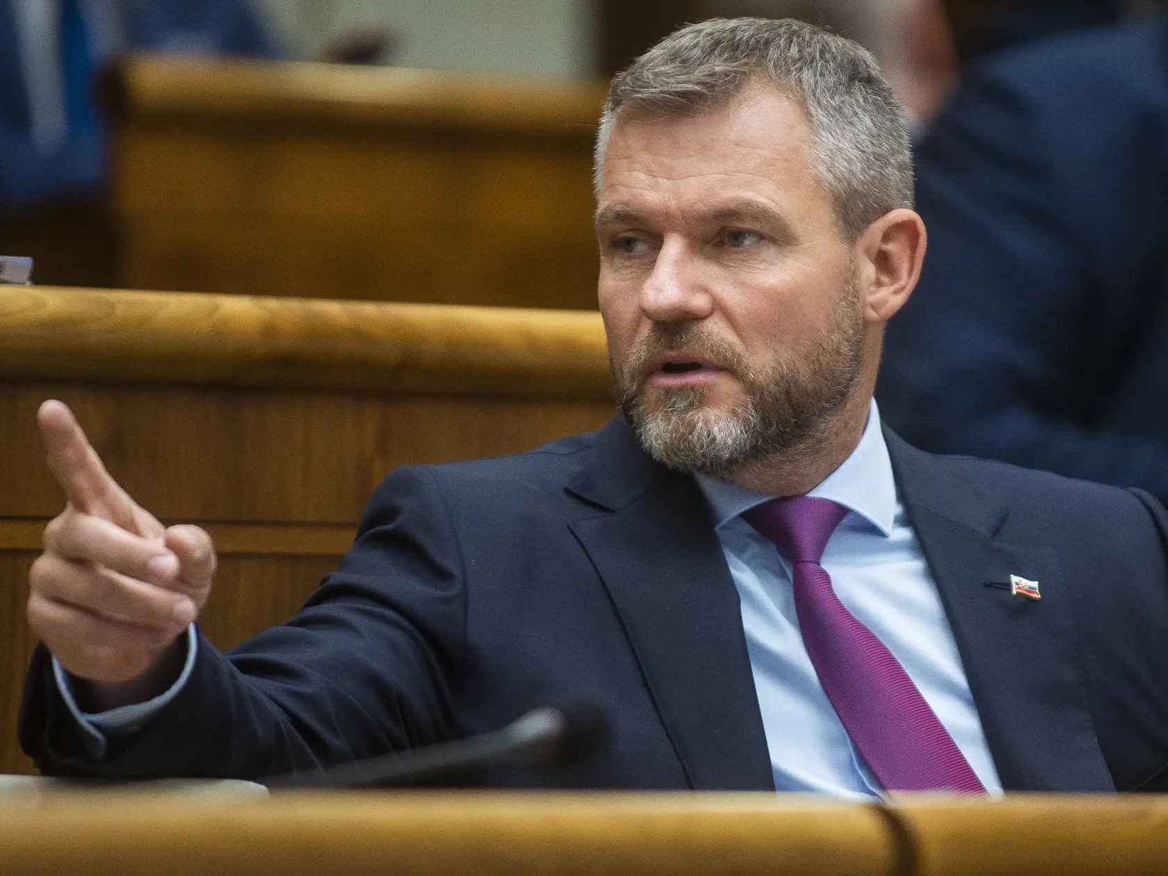 Na snímke nezaradený poslanec Národnej rady (NR) SR Peter Pellegrini počas rokovania 65. schôdze parlamentu v utorok 24. mája 2022 v Bratislave. FOTO TASR - Jakub Kotian