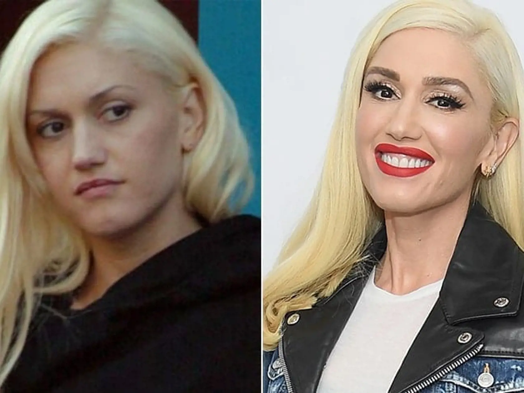 Speváčka Gwen Stefani má dokonalé črty tváre, mejkap jej iba pomáha vyhladiť malé nedokonalosti.
