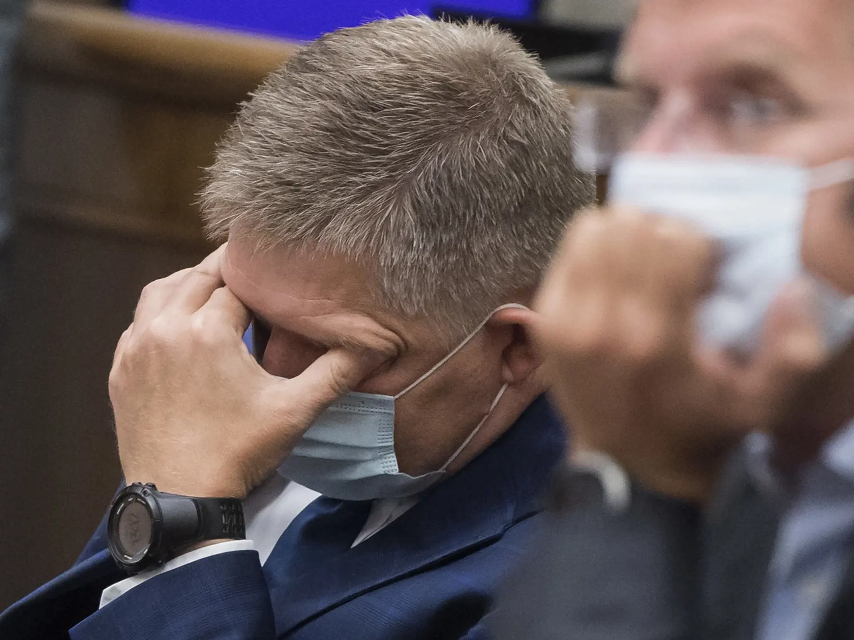 Na snímke opozičný poslanec Robert Fico (Smer-SD) počas 12. schôdze Národnej rady SR v Bratislave v stredu 16. septembra 2020. FOTO TASR - Martin Baumann