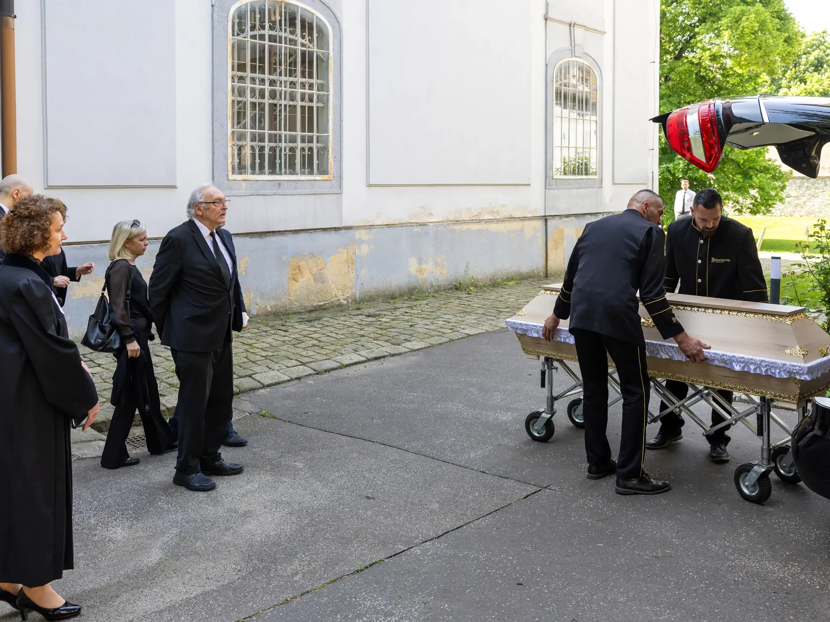 Rozlúčka s Danielou Kovárovou, manželkou herca Františka Kovára. 