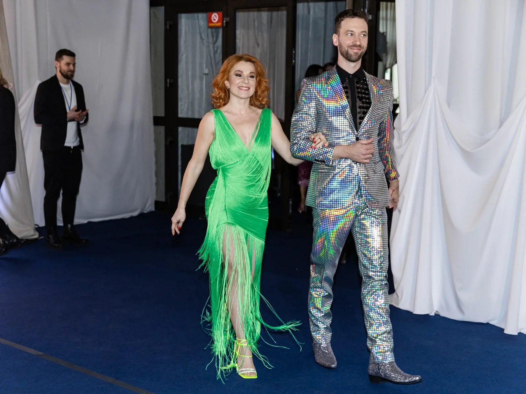Predstavenie párov tanečnej šou "Let's Dance 2023" v Bratislave. Na snímke Helena Krajčiová a Fabio Belucci.