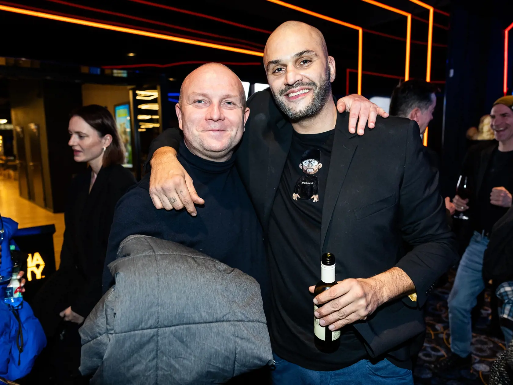 Premiéra druhého dielu filmu “ČERNÁK” v Bratislave. Na snímke Gregor Hološka a Marek Fučík.