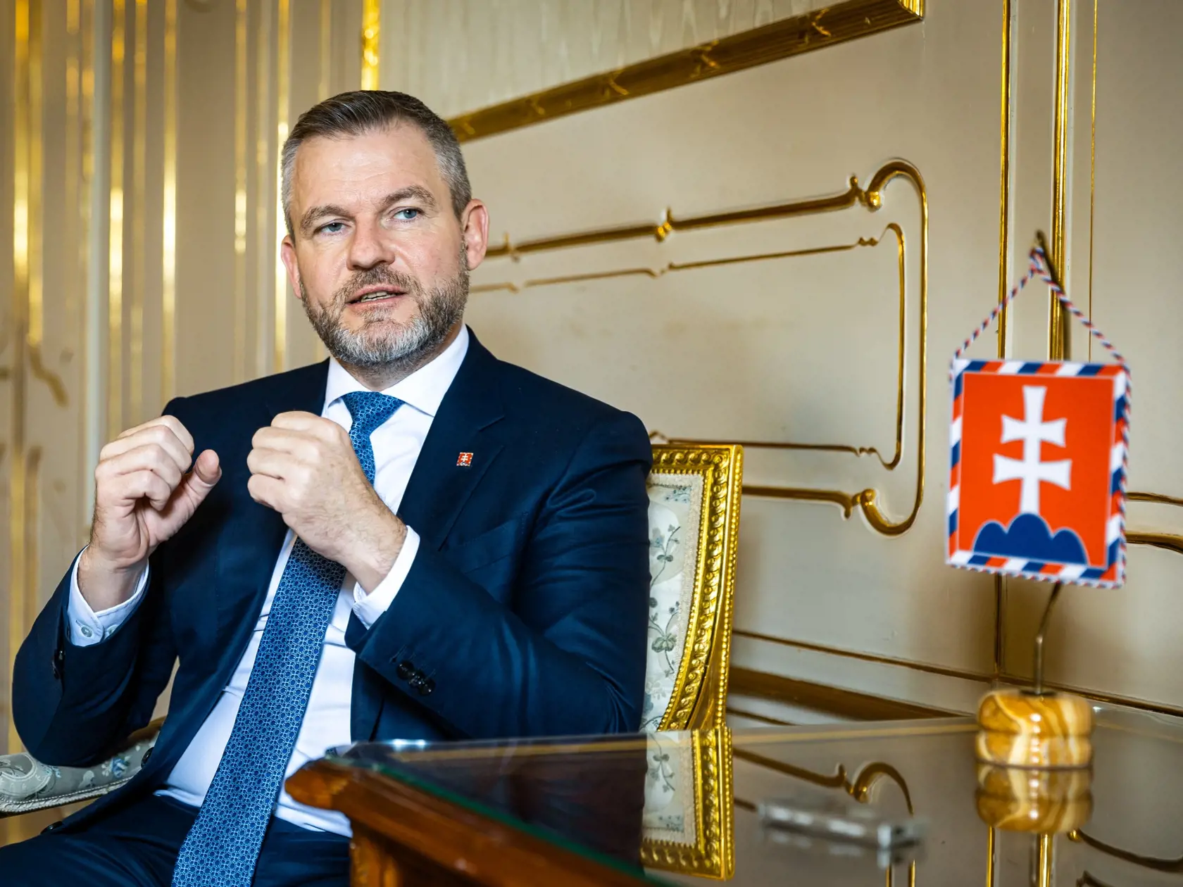 Prezident Slovenskej republiky Peter Pellegrini v Bratislave. 