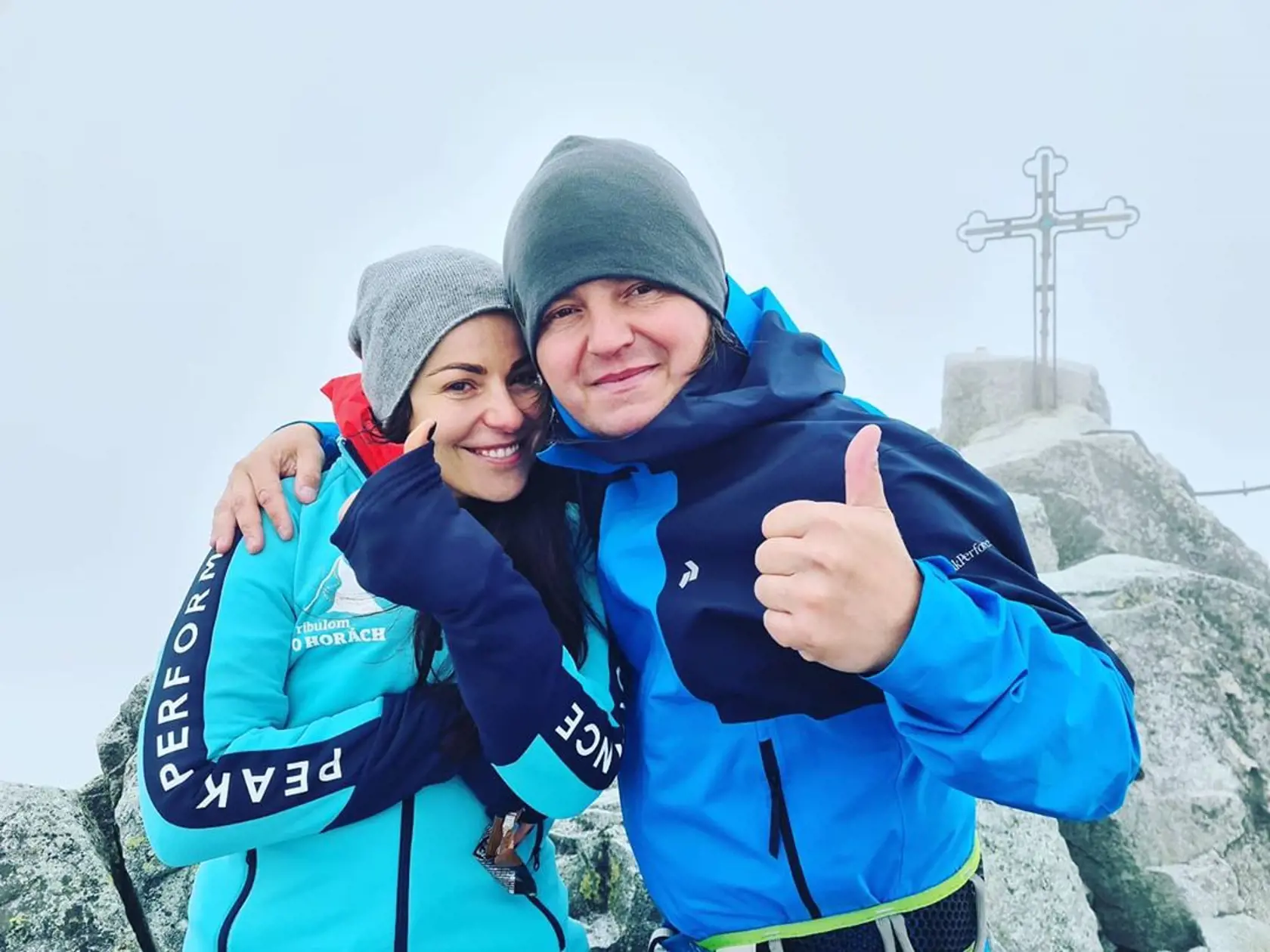 Katka Knechtová a Ján Tribula na Gerlachovskom štíte