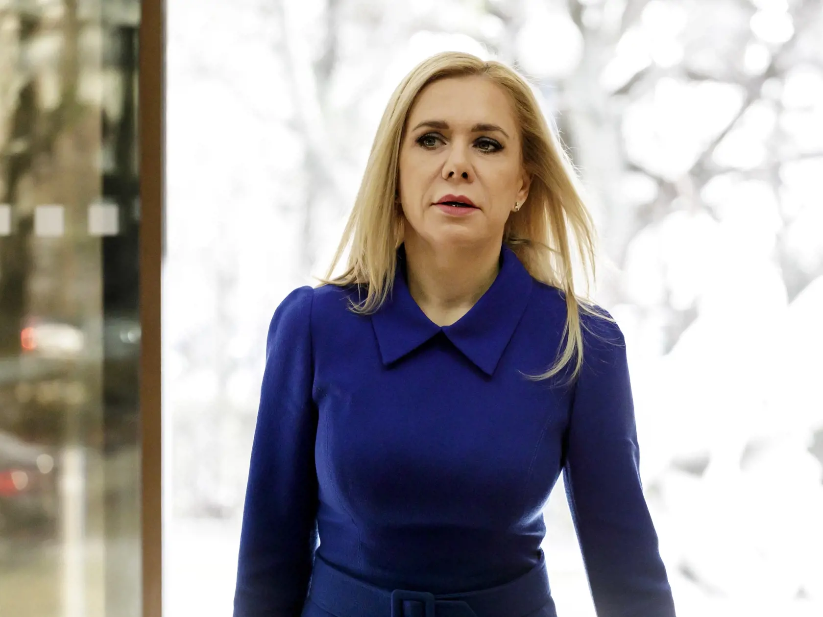 Na snímke podpredsedníčka vlády a ministerka hospodárstva SR Denisa Saková (Hlas-SD)  prichádza na 15. rokovanie vlády SR v Bratislave 6. februára 2024. FOTO TASR - Dano Veselský