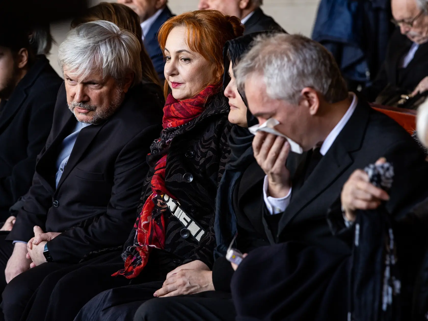 Pohreb režiséra Stanislava Párnického v bratislavskom krematóriu. Na snímke Lucia Párnická. 