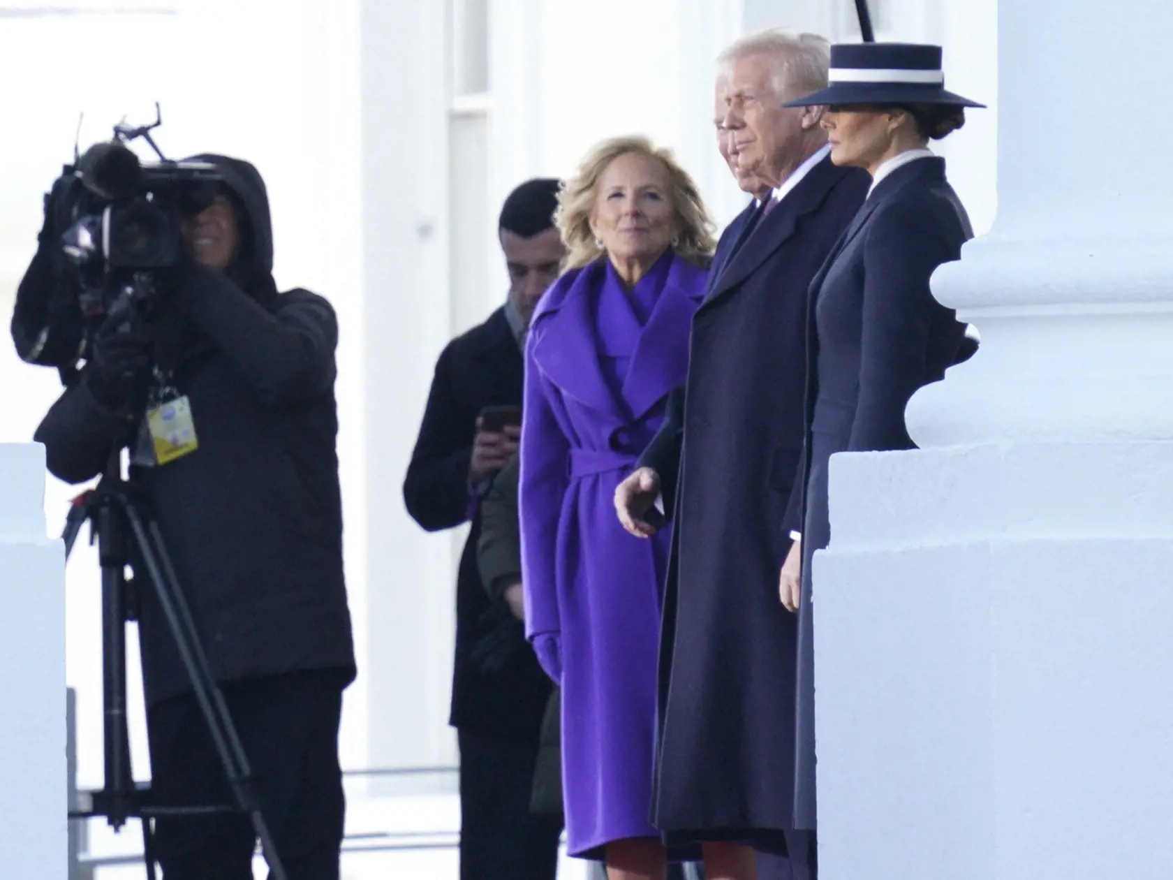 Inaugurácia Donalda Trumpa. Na snímke Joe Biden s manželkou Jill a Melania Trumpová.