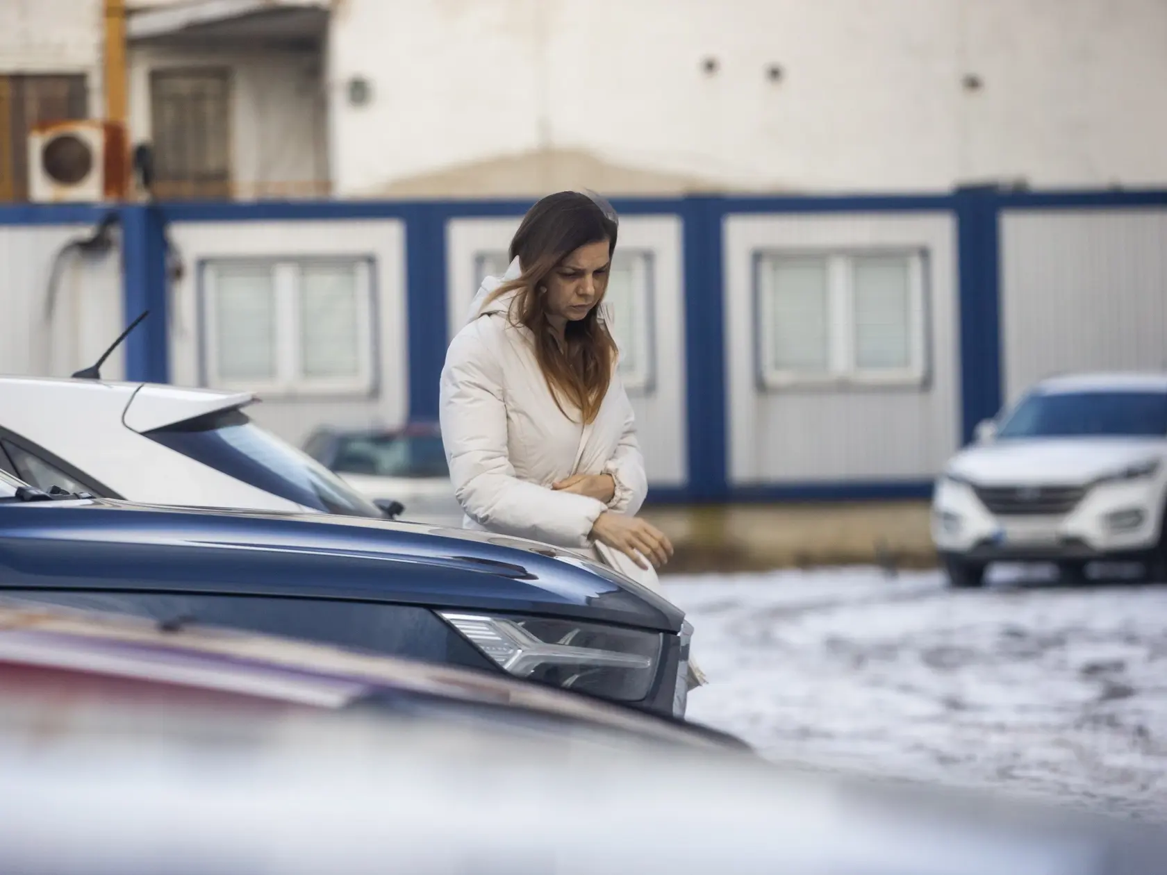 13. január 2022, Bratislava-Koliba: Herečka Petra Vajdová prichádza na natáčanie do filmového ateliéru televízie JOJ.